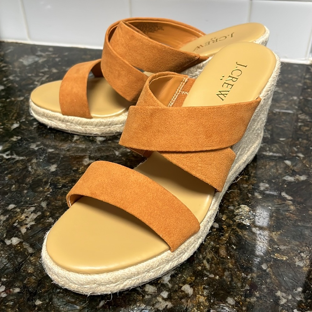 J. Crew Tan Wedge Espadrilles - Picture 2 of 3